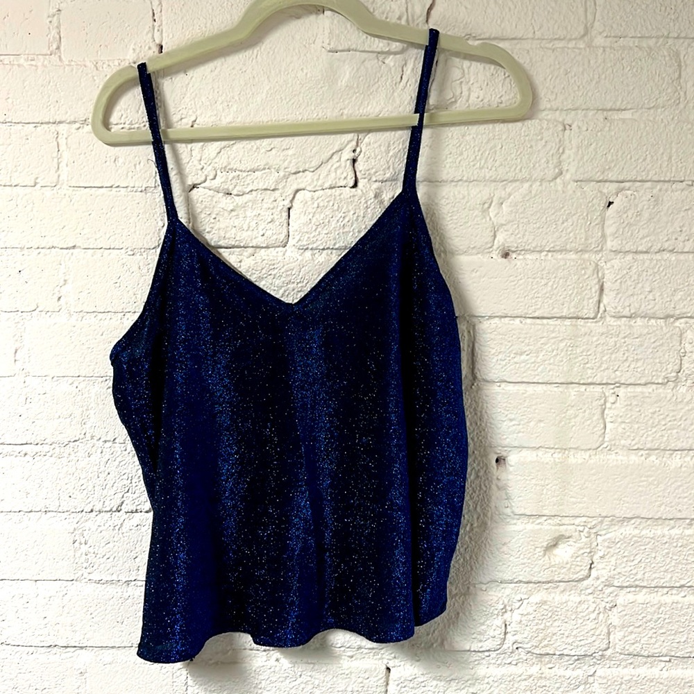Urban Outfitters NWT Blue Sparkly Tank Top